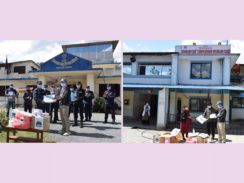 यूएमएनद्धारा रुकुम पूर्वमा १ सय एन्टीजेन किट सहयोग